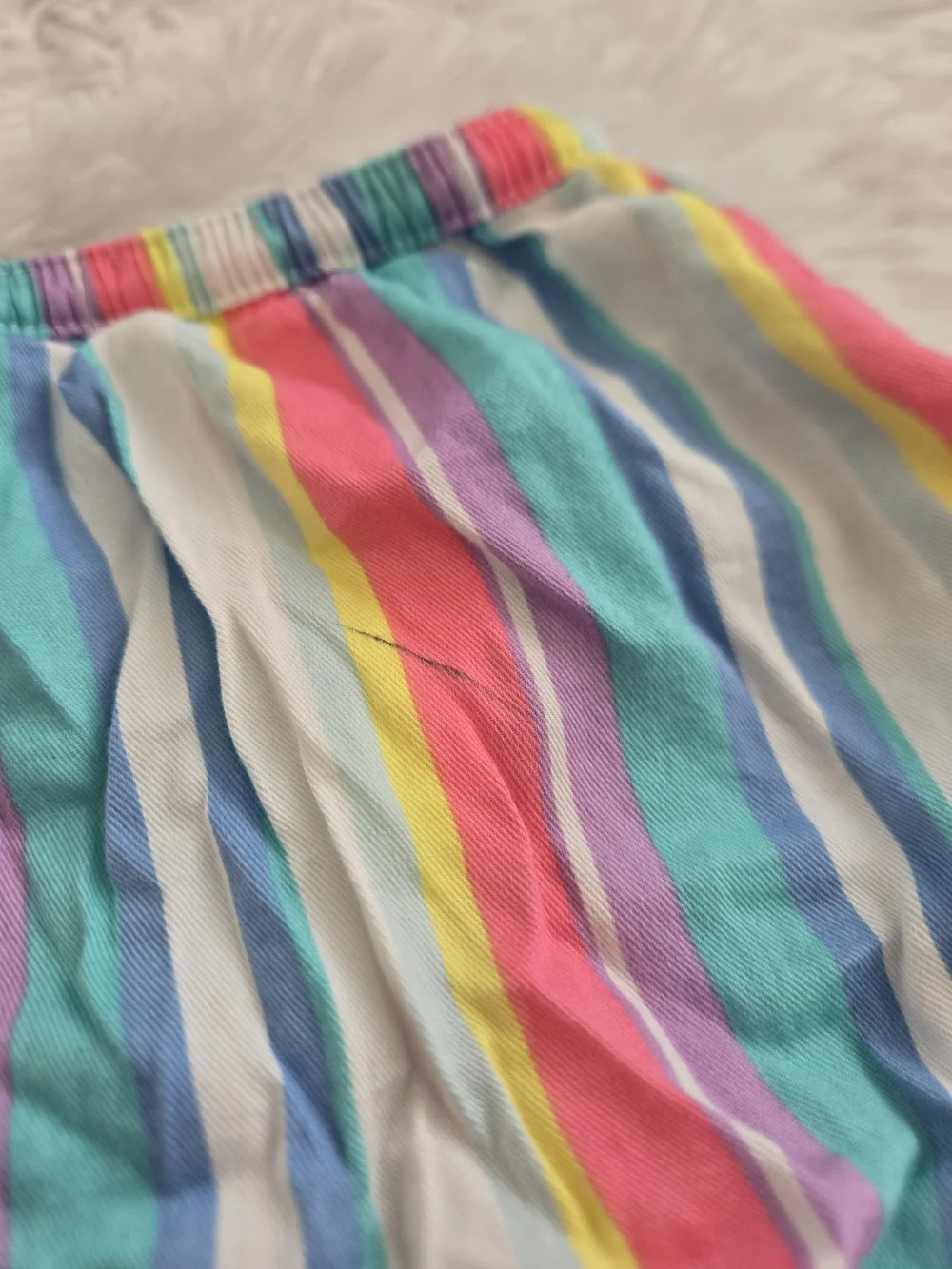 Carter's Rainbow Stripe Skirt with Pink Bow